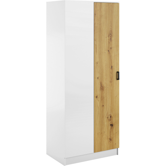 Szafa narożna jednodrzwiowa KAMI Biały Mat / Dąb Artisan KAMI Podstawowe