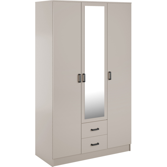 Szafa z lustrem trzydrzwiowa z szufladami KAMI Kaszmir Mat KAMI Podstawowe