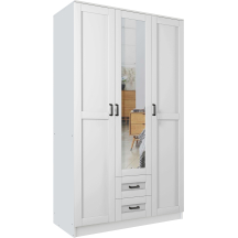 Szafa z lustrem trzydrzwiowa z szufladami KAMI RAMA Biały Mat KAMI Podstawowe