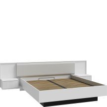 Łóżko 180 x 200 z szafkami nocnymi i pojemnikiem NKRL2182-M759 NEKTARIUS Podstawowe