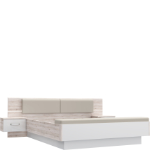 Łóżko 180 x 200 z oświetleniem i szafkami nocnymi RDNL1811BT-T30 RONDINO Podstawowe