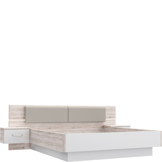 Łóżko 180 x 200 z oświetleniem i szafkami nocnymi RDNL1821BT-T30 RONDINO Podstawowe
