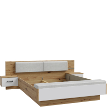 Łóżko 180 x 200 z oświetleniem i szafkami nocnymi RDNL1811B-M773 ANUKSAN Podstawowe