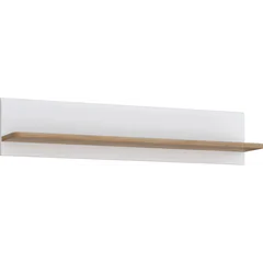 Półka ścienna 140 cm ATNB01-M743 Dąb Riviera / Biały Połysk ATTENTION Podstawowe