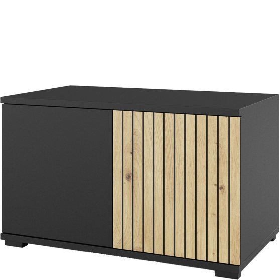 Szafka uniwersalna wisząca / stojąca, szafka na buty ROSS Dąb Artisan / Czarny Mat Podstawowe