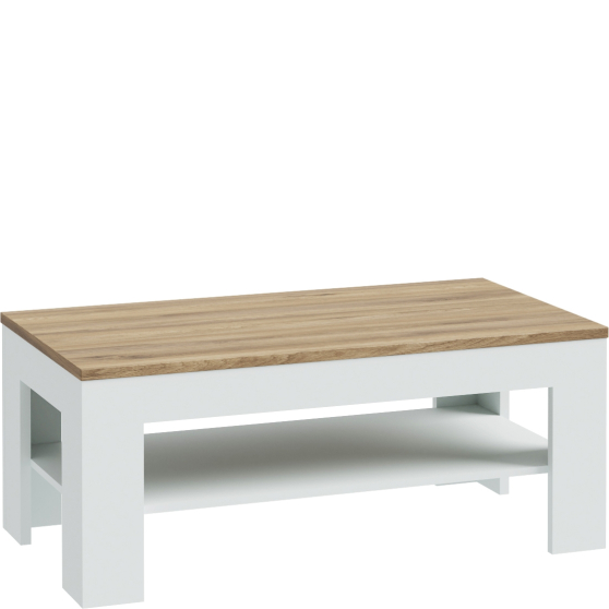 Ława prostokątna z półką 110 x 60 CFTT5016-M830 Secret Grey / Dąb Valencia LEWISVILLE Podstawowe