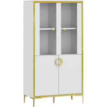 Podwójna witryna w stylu glamour G2NV621-M752 Biały Połysk GOLDEN 2 Podstawowe