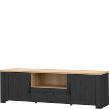 Szafka RTV pod telewizor BHLT131-M954 Dąb Riviera / Dąb Cabezone CHISBURY Podstawowe