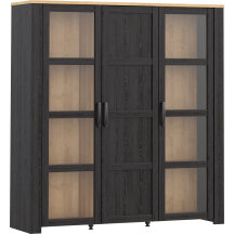 Witryna trzydrzwiowa BHLV631-M954 Dąb Riviera / Dąb Cabezone CHISBURY Podstawowe