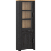 Witryna pojedyncza wysoka BHLV712-M954 Dąb Riviera / Dąb Cabezone CHISBURY Podstawowe