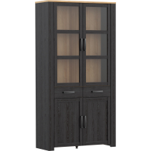 Witryna podwójna wysoka BHLV822-M954 Dąb Riviera / Dąb Cabezone CHISBURY Podstawowe