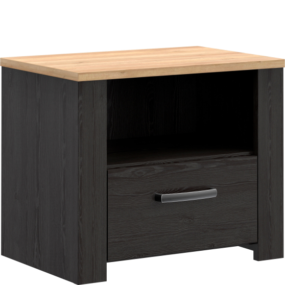 Szafka nocna z szufladą BHLK011-M954 Dąb Riviera / Dąb Cabezone CHISBURY Podstawowe