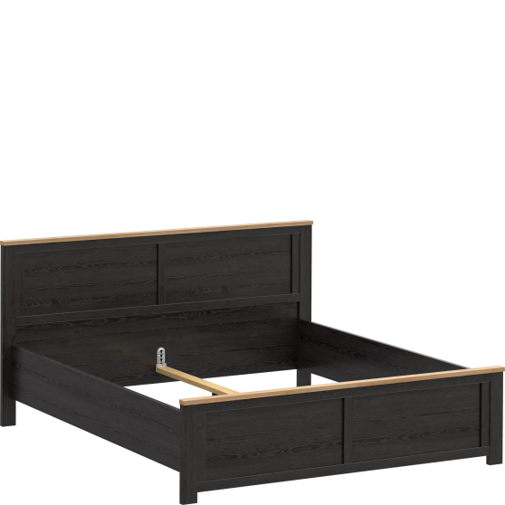 Łóżko 180 x 200 BHLL2182-M954 Dąb Riviera / Dąb Cabezone CHISBURY Podstawowe