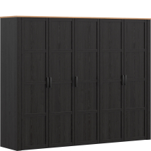 Szafa pięciodrzwiowa BHLS951-M954 Dąb Riviera / Dąb Cabezone CHISBURY Podstawowe