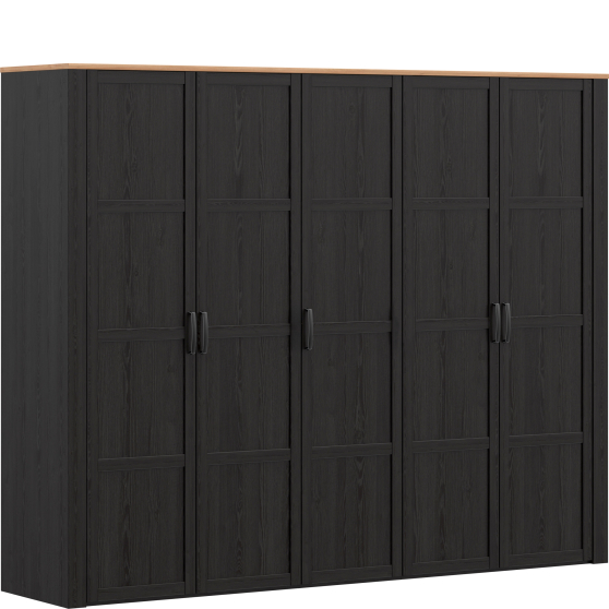 Szafa pięciodrzwiowa BHLS951-M954 Dąb Riviera / Dąb Cabezone CHISBURY Podstawowe