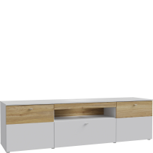 Szafka RTV z oświetleniem 210 cm COMT133B-M742 Secret Grey / Dąb Mauvella COMO Podstawowe