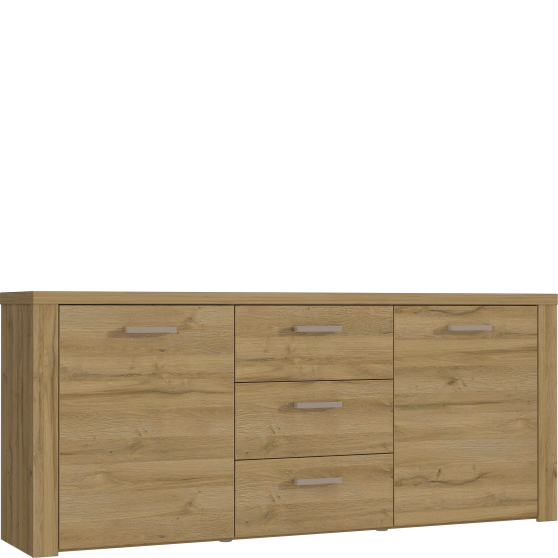 Komoda 200 cm z szufladami i drzwiami PRTK24-D67 Dąb Postarzany PORTLAND Podstawowe