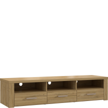 Szafka RTV 180 cm z szufladami i wnękami PRTT13-D67 Dąb Postarzany PORTLAND Podstawowe (1)