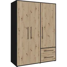 Szafa ubraniowa 3-drzwiowa MKSS833-M788 Czarny / Dąb Artisan JUPITER Podstawowe