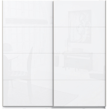 Szafa przesuwna 200 cm STPS324E1-C04 STARLET PLUS Biały / Biały Połysk Podstawowe