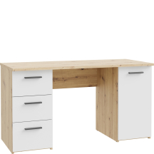 Biurko z 3 szufladami i szafką MT311-C804 Dąb Artisan / Biały NET106 Podstawowe