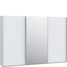 Szafa przesuwna 3-drzwiowa z lustrem SSQS23412-120 Biała SOPHISTISPACE/SD3 Podstawowe