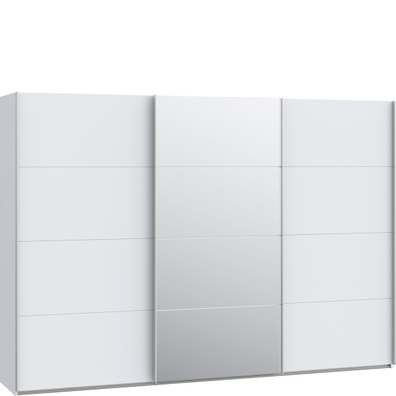 Szafa przesuwna 3-drzwiowa z lustrem SSQS23412-120 Biała SOPHISTISPACE/SD3 Podstawowe