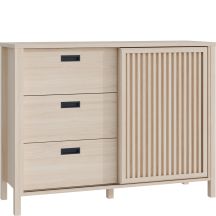 Komoda z lamelami Prawa JTNK221R-D129 Dąb Riva JYTANA Podstawowe