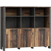 Regał szeroki z drzwiami CLFR331-C546 CLIF Podstawowe