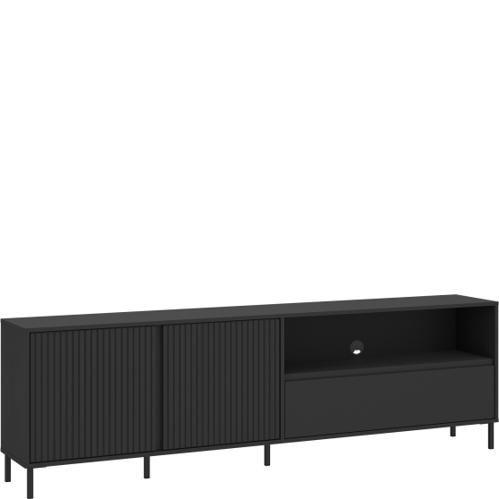 Szafka RTV 200 cm AVEF03 Antracyt Mat AVENALE Podstawowe