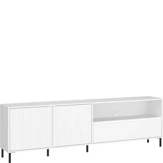 Szafka RTV 200 cm AVEF03 Biały Połysk AVENALE Podstawowe