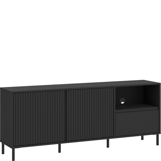 Szafka RTV 160 cm AVEF01 Antracyt Mat AVENALE Podstawowe