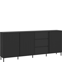 Komoda duża 3 szuflady 3 drzwi AVEK02 Antracyt Mat AVENALE Podstawowe