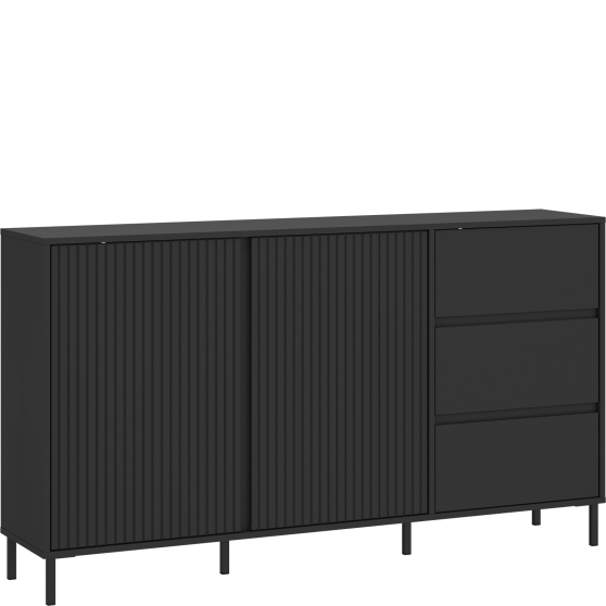 Komoda 3 szuflady 2 drzwi AVEK01 Antracyt Mat AVENALE Podstawowe