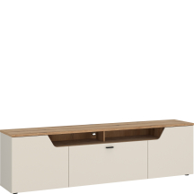 Szafka RTV 190 cm 2 wnęki CTUF02 Kaszmir / Dąb Coast Evoke CUT OUT Podstawowe