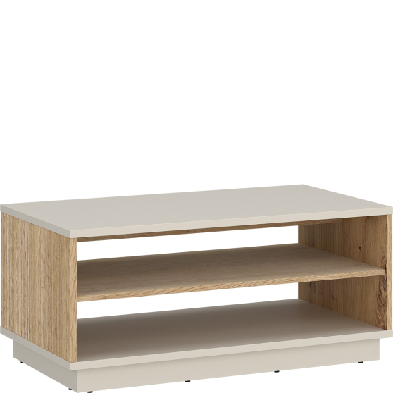 Ława do salonu z półką LUST101 Kaszmir / Dąb Cremona MOSANO Podstawowe