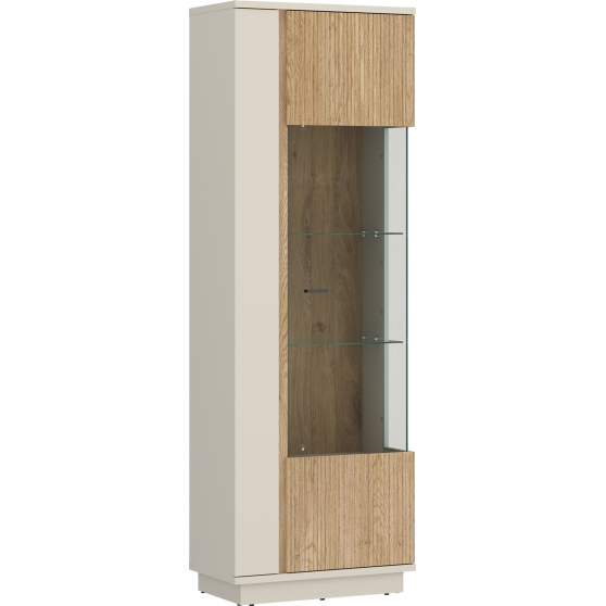 Witryna 1 drzwi LUSV101 Kaszmir / Dąb Cremona MOSANO Podstawowe