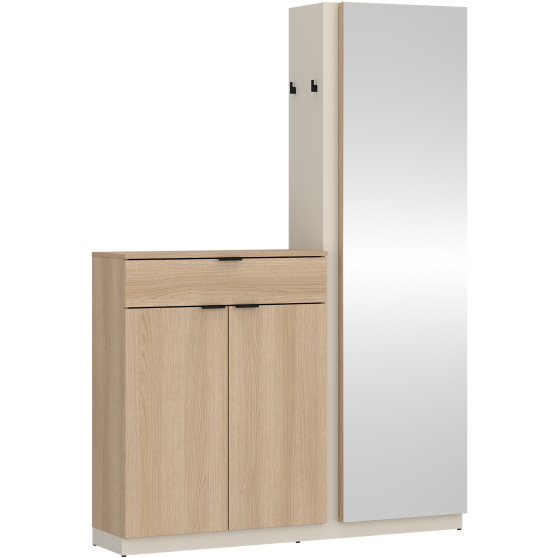 Zestaw mebli do przedpokoju SANYA SAYGG2 Kaszmir / Dąb Lindberg SANYA PRZEDPOKÓJ Podstawowe