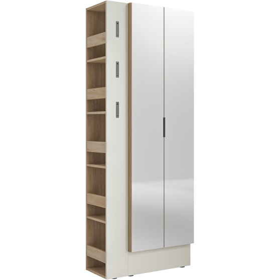 Szafa 2-drzwiowa do przedpokoju SARINA SANGS1 Dąb Cremona / Kaszmir SARINA PRZEDPOKÓJ Podstawowe