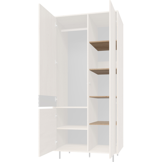 Komplet dodatkowych półek do szafy ARD-SZ90P 4 szt. ARDILA Podstawowe