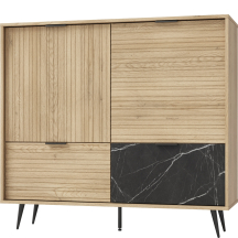 Wysoka komoda z szufladami i drzwiami GRE-KO2-121 GRECO Podstawowe