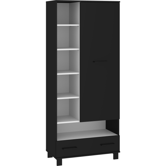 Wysoki regał z drzwiami i szufladą COO-08 COOL Podstawowe (2)