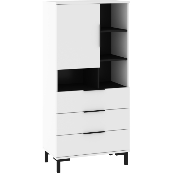 Regał z drzwiami i szufladami FRE-09 FRESH Podstawowe (1)