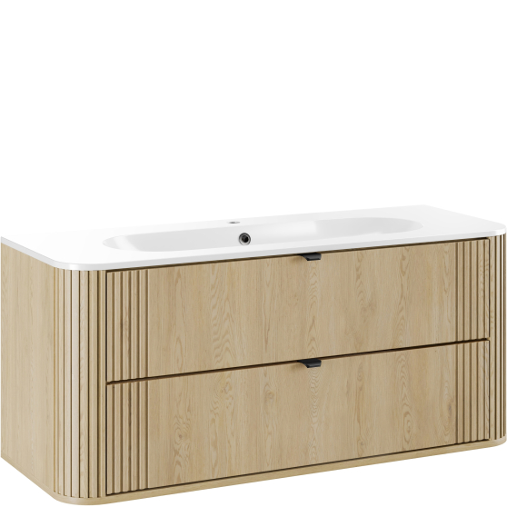 Szafka łazienkowa wisząca z umywalką 120 cm OVALIA CREMONA Podstawowe