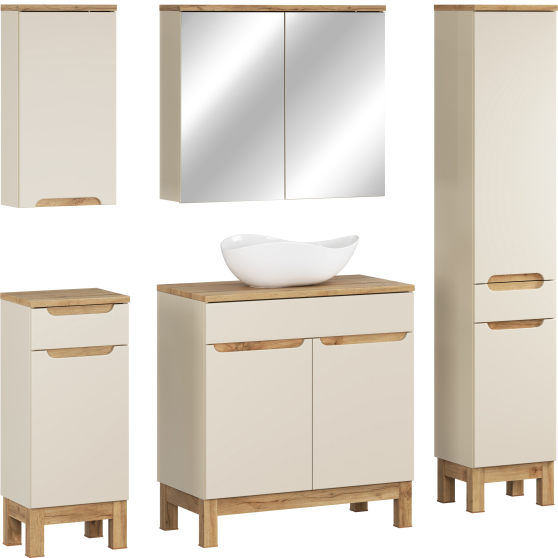 Zestaw mebli do łazienki SET-BAC 80 HC MC BALI CASHMERE Podstawowe