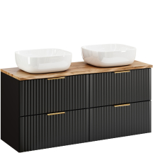 Szafka łazienkowa wisząca z umywalką 120 cm ADEL BLACK Podstawowe