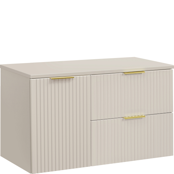 Szafka łazienkowa wisząca z blatem i koszem na pranie 100 cm ADEL CASHMERE Podstawowe