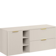 Szafka łazienkowa wisząca z blatem i koszem na pranie 140 cm ADEL CASHMERE Podstawowe