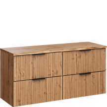 Szafka łazienkowa wisząca z blatem i koszem na pranie 120 cm ADEL OAK Podstawowe