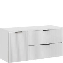 Szafka łazienkowa wisząca z blatem i koszem na pranie 120 cm ADEL WHITE Podstawowe